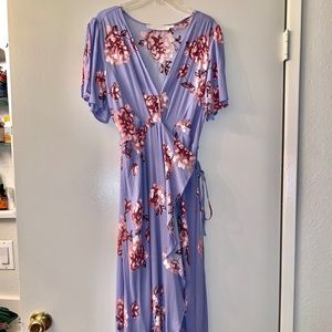Nordstrom Astr maxi floral wrap dress